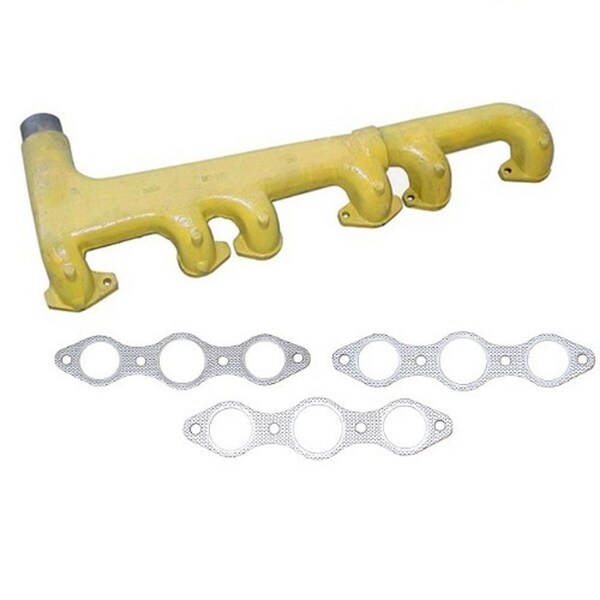 Aic Replacement Parts A24714 A24715 Diesel LP 2 Piece Exhaust Manifold w/ Gaskets Fits Case-IH 930 103 A247152PC-GSKTSET - main